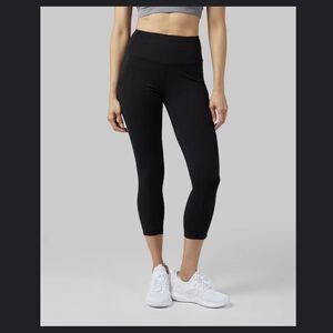 32 Degrees Cool High Waist Active 7/8 Leggings Pockets Stretch Black Medium